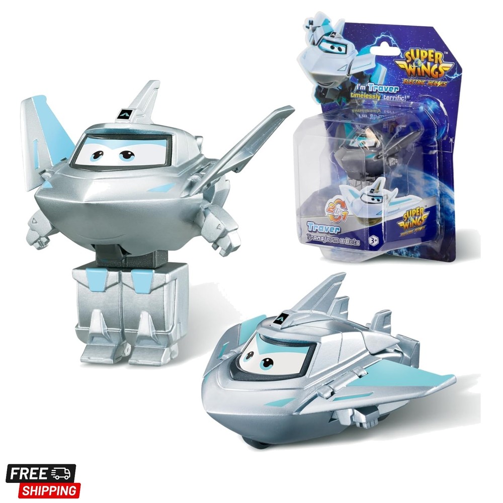 2” 5cm Transform-a-Bots Traver Robot Action Figures Transforming Plane to Ro…