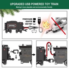 Electric Train Sets for Boys Girls Metal Alloy Christmas Trains Toys Steam Locom
