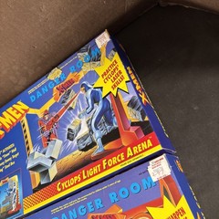 (2) X-MEN DANGER ROOM PLAYSETS WOLVERINE CYCLOPS TOY BIZ VINTAGE NEW SEALED OPEN