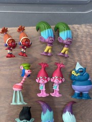 Lot of 11 Hasbro DreamWorks Trolls Movie Mini Figures Doll Toys Mixed Characters
