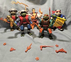 TMNT III Teenage Mutant Ninja Turtles Samurai Figures 1993 Vintage Lot Of 5