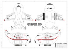 FOR AN-225 Transport Aircraft Cute Version 3D Printed Models Gift