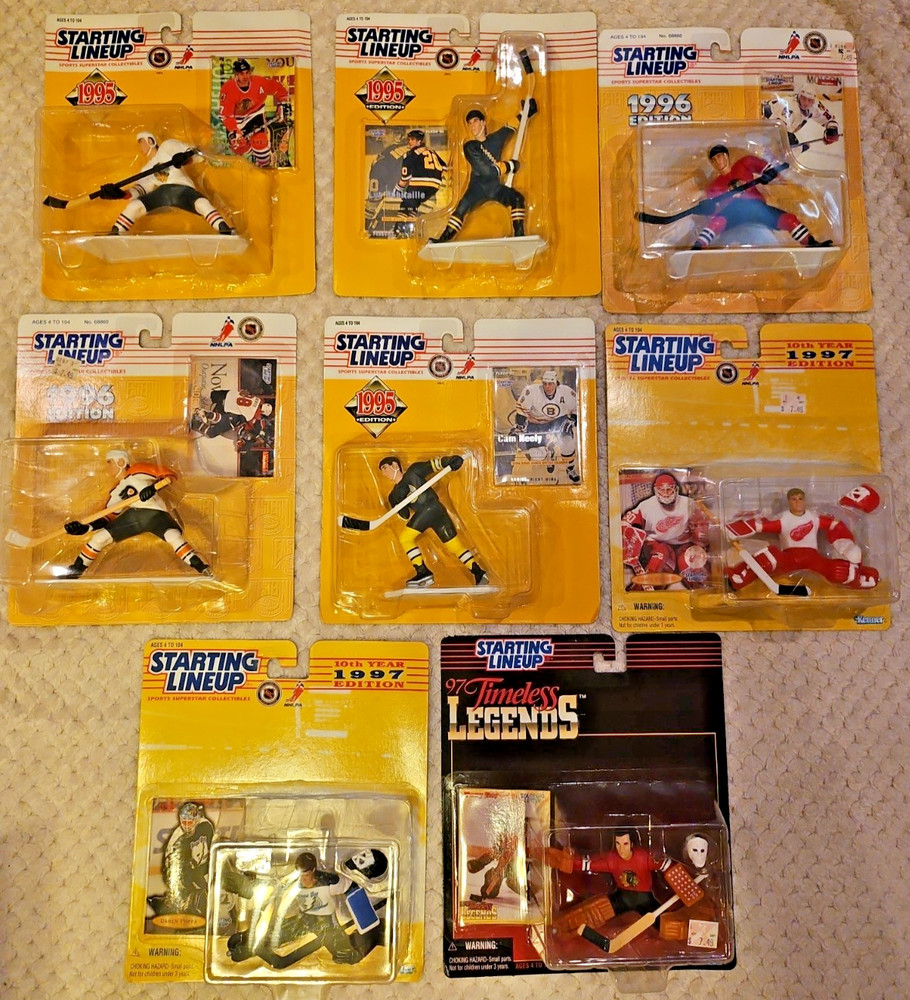 Starting Lineup 1995,96 And 97 Hockey Players Sealed In Box