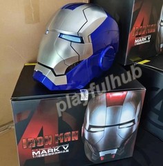 AUTOKING Iron Man MK5 1:1 Helmet Wearable Blue Ver. Voice-control Mask Cosplay