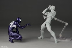 PSL KAIYODO Revoltech Amazing Yamaguchi Symbiote Spider-Man Purple Figure PRE
