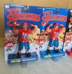 WWE LJN SUPERSTARS RARE OF JOHN CENA IN BLUE CARD – BLACK CARD AND PURPLE CARD