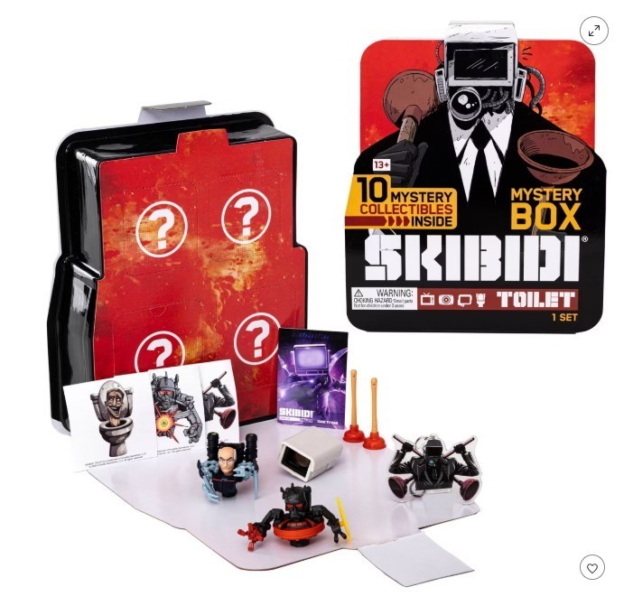 SKIDBIDI TOILET – Target Exclusive 10 Mystery Collectibles Mystery Box – New