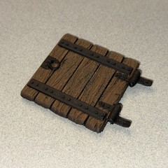 Unpainted Black & Brown Trapdoor – Classics Castle grayskull (Hole cover) He-Bro