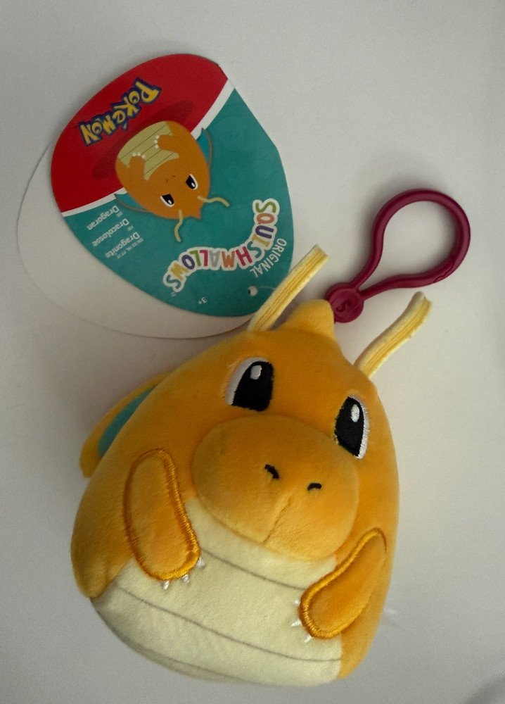 Dragonite Squishmallows Pokemon 4″ Plush Clip 2026