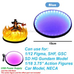For Tamashii Effect Figma GSC 1/12 1/18 Figure LED Light Stand Base Blue