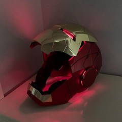 Autoking Iron Man Hero Helmet MK 5 1:1 Voice Touch Remote Control Sounds Effects
