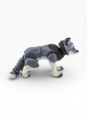 Lot 7 Articulated Wolf Toy 3D Printed Wolf Pup Fidget Desk Pet Party – 5.25″