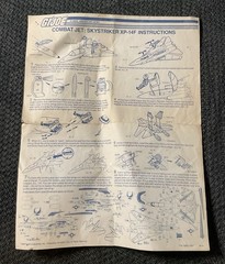 Combat Jet Skystriker XP-14F Instructions 1983 G.I. JOE Vintage Blueprints