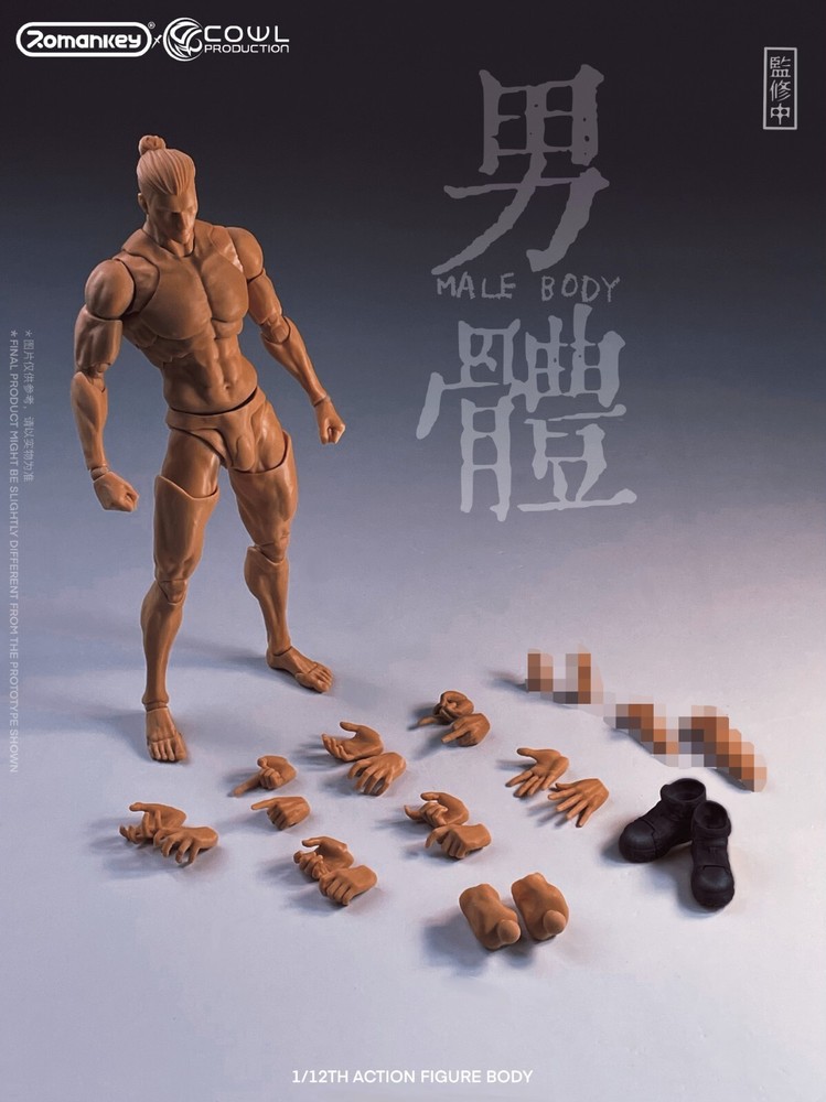 Romankey X COWL 1/12 Action Figure Male Muscle Body &Head Flexible 6″ Model Doll