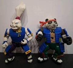 Vintage TMNT Mixed Lot of 11 Playmates 1990s Baxter Fugitoid Rat King & MORE! *G