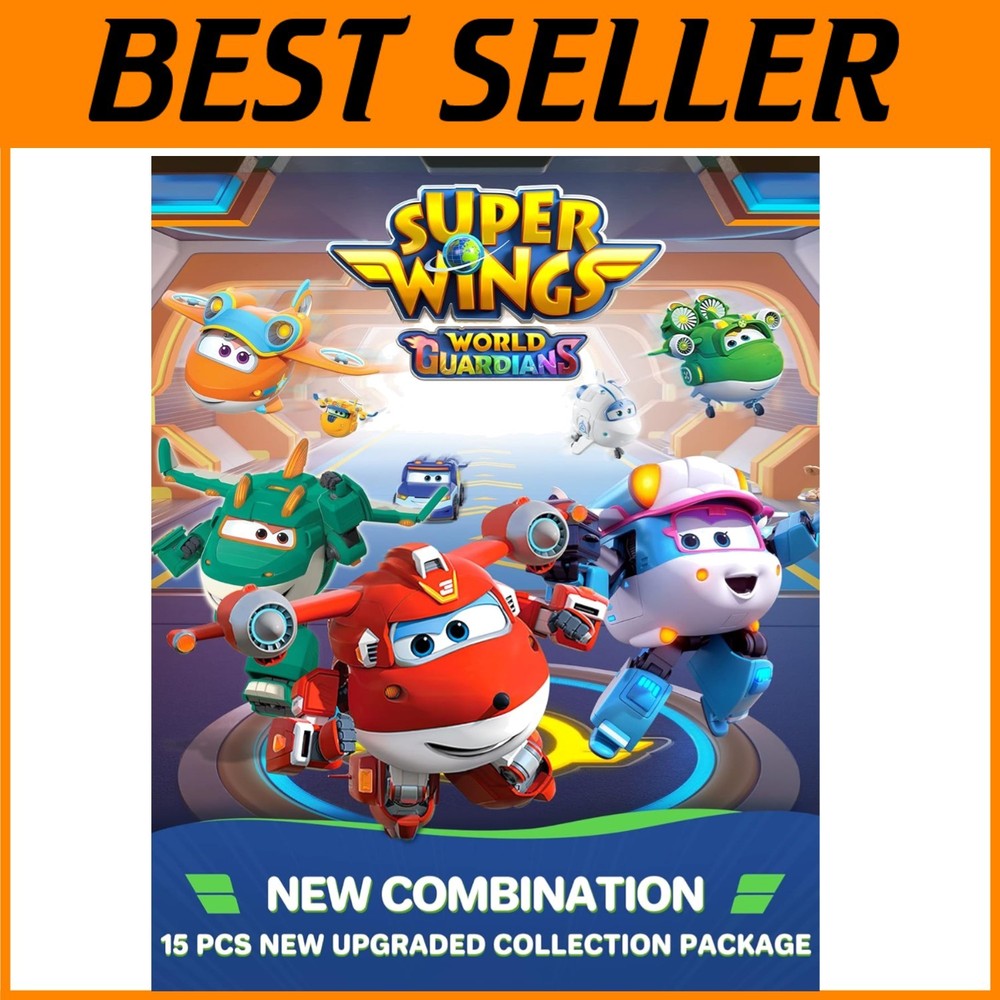 Super Wings Airplane Robot Figures 15-Pack-~