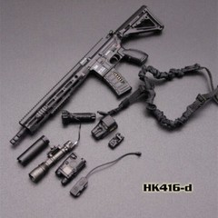 1/6 Scale HK416 Assault Rifle Weapon Gun Model For 12” Male Action Figure Body