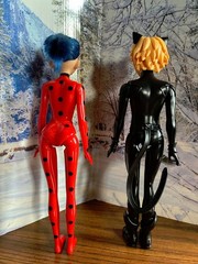 Miraculous LADYBUG CAT NOIR Action Figures Doll Lot 2 Playmates Zag Heroez 2024