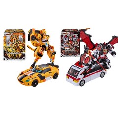 Metal Cardbot W Tachy & Bloodwing Transforming Robot Vehicle Toy Bundle SAMG