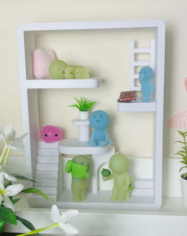 Loft Apartment Display For Smiski, Sonny Angel | Shelf, Desk | 6 Colors Options