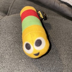 BONKERS SLITHER . IO SERIES 1 MYSTERY PLUSH CLIP YELLOW RED & GREEN