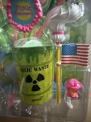 Super7 Toxic Crusaders Toxie Action Figure Glow in Dark w/ Flag Barrel