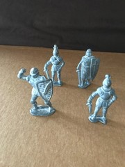 Unpainted Lot Of 28 Lead Figures-Knights-Indians-Tee Pee-Calvary-WWI Solders
