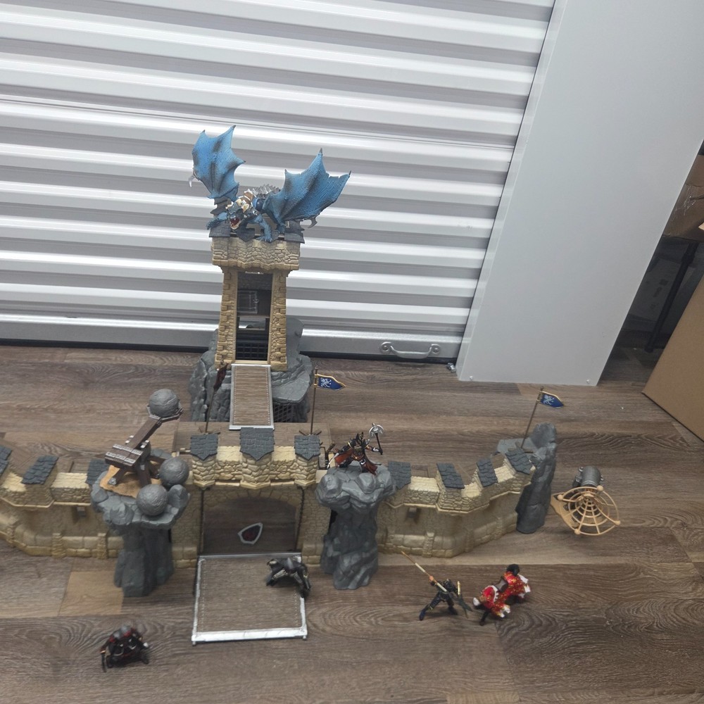 Schleich Dragon Castle Fortress 42102 Set Blue Dragon Knights Boulders Wall