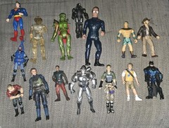 Mixed Lot (15) Action Figures Different Years And Franchises Marvel, DC, GI Joe