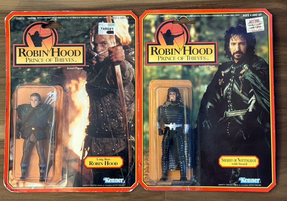 Robin Hood Prince of Thieves Kenner 1991 Lot of 2 New MOC Vintage Figures