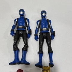 Lot Of 4 Power Rangers Beast Morphers Lightning 6” Figures Blue Gold Red