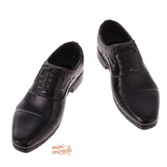 1/6 Scale Black Men Business Leather Shoes for 11.5”Soldiers Male Figure Rubber