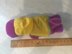 BARNEY IN RAINCOAT 14”PLUSHIE RAINY DAYS