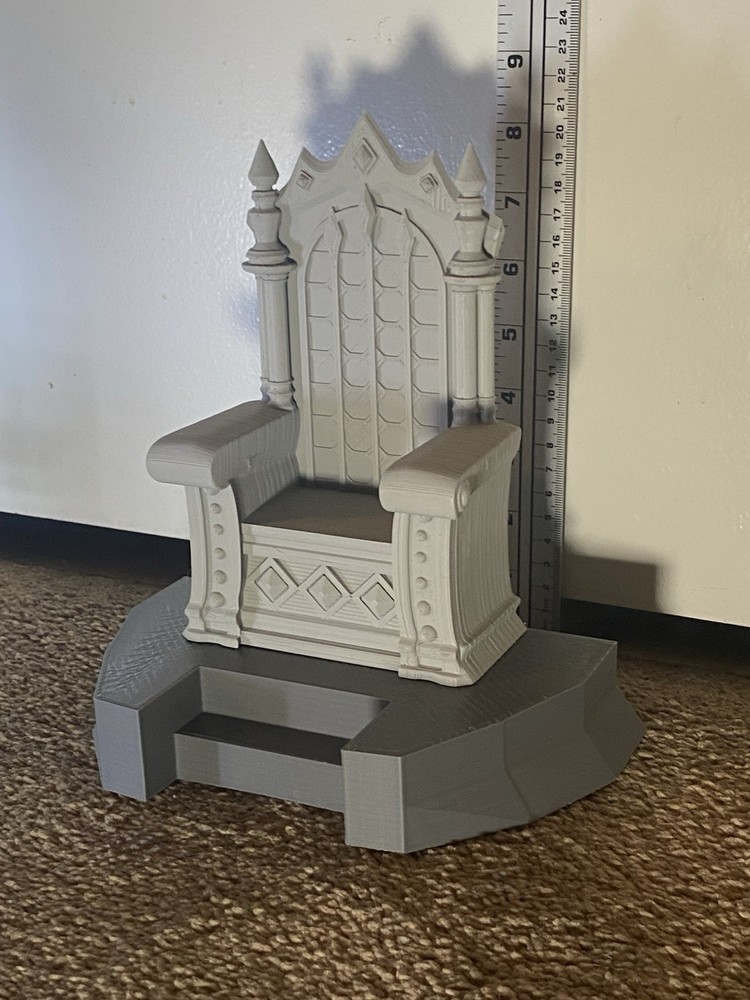 Custom Unpainted Warlord Throne – for Mythic Legions or Savage Crucible