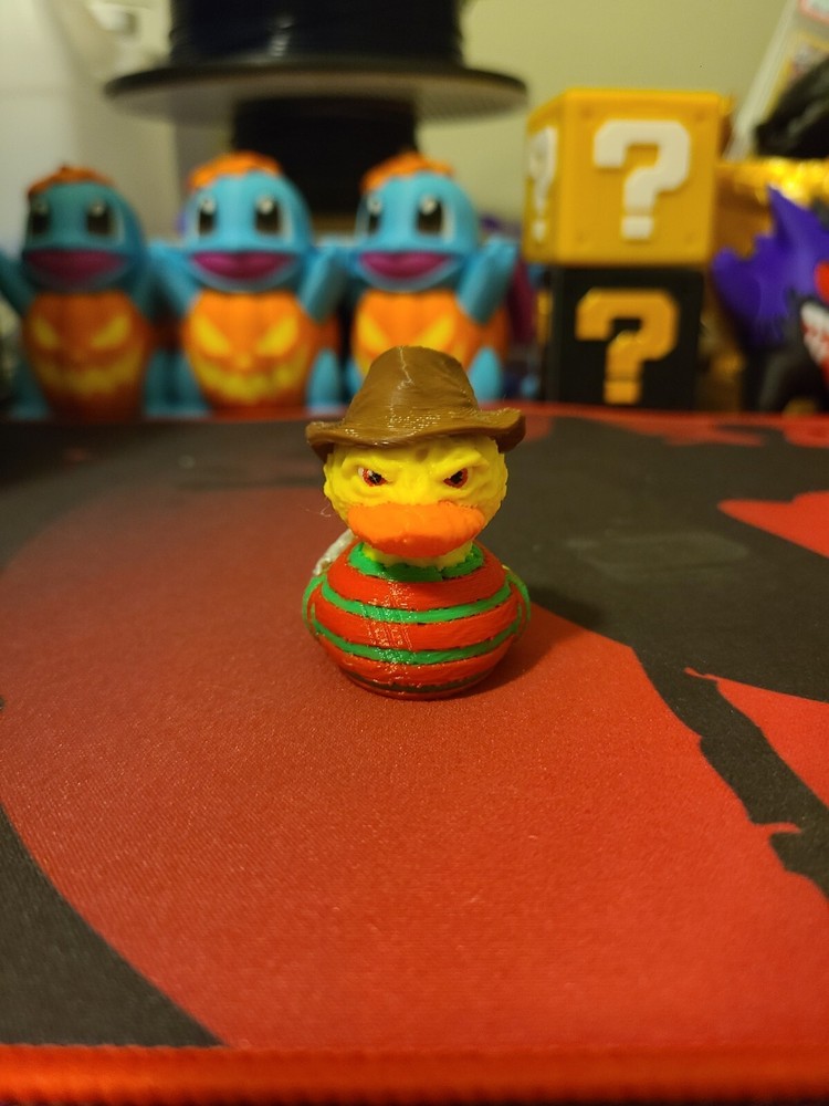 Freddy Kruger Duck 3D Printed Mini Size Jeep Duck Plastic Detailed Haloween Elm