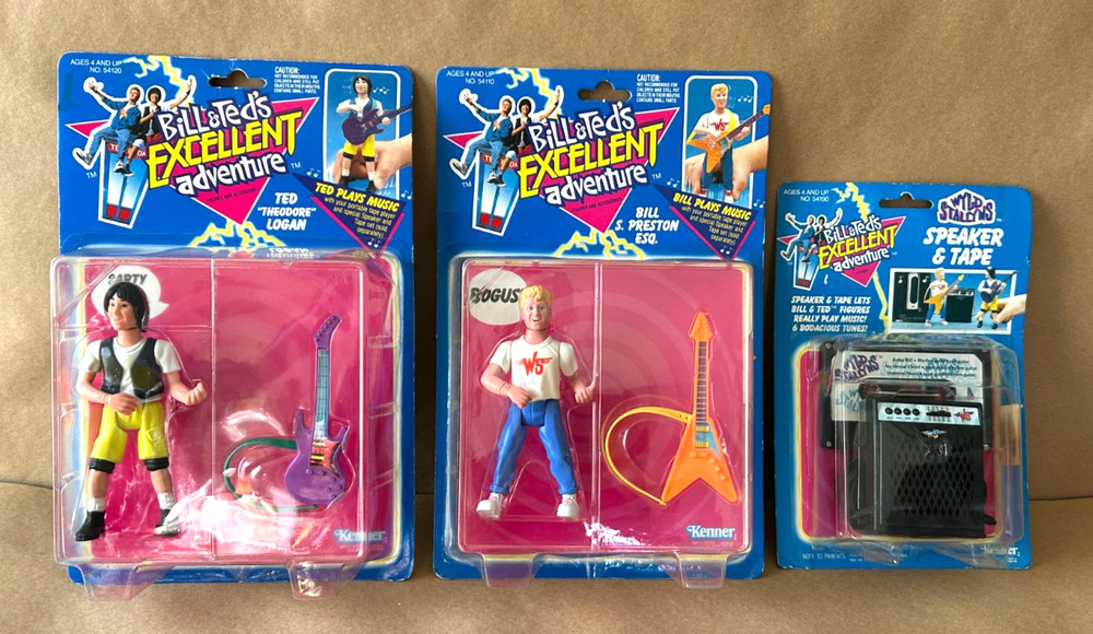 Lot (3) Vintage 1991 Kenner BILL & Ted’s Excellent Adventure Action Figure NOS