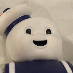 Vintage 1984 Ghostbusters Stay Puft Marshmallow Man & Slimer Read Pictures