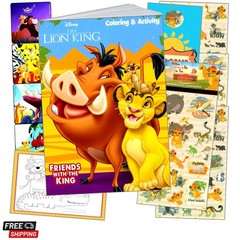 Lion King Coloring Book Stickers Activity Set with Lion King Sticker Sheets, …