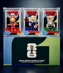 FIFA Licensed World Cup 2026 Mascot Figure Set w/ Display Cases – New/Sealed