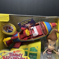 Vintage Mattel 2001 Jimmy Neutron Boy Genius Strato XL Rocket Playset – NEW
