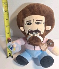 Bob Ross with Paint Brush & Palette Plush 8”