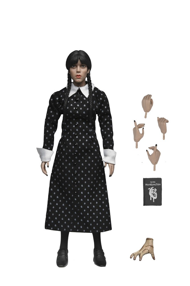 Wednesday Adams 8” Clothed Action Figure Classic Dress NECA 24001