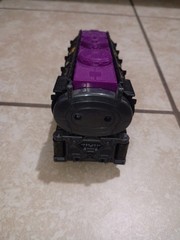 Transforming Train Robot Action Figure Purple Black Green Gray Plastic