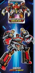 Metal Cardbot S BLASTRAIN Blast Train Red Transforming Robot Diesel Trains