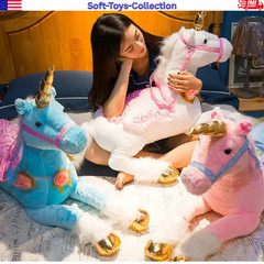 85cm Giant Unicorn Plush Toy Soft Stuffed Animal Kids Gift