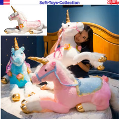 85cm Giant Unicorn Plush Toy Soft Stuffed Animal Kids Gift
