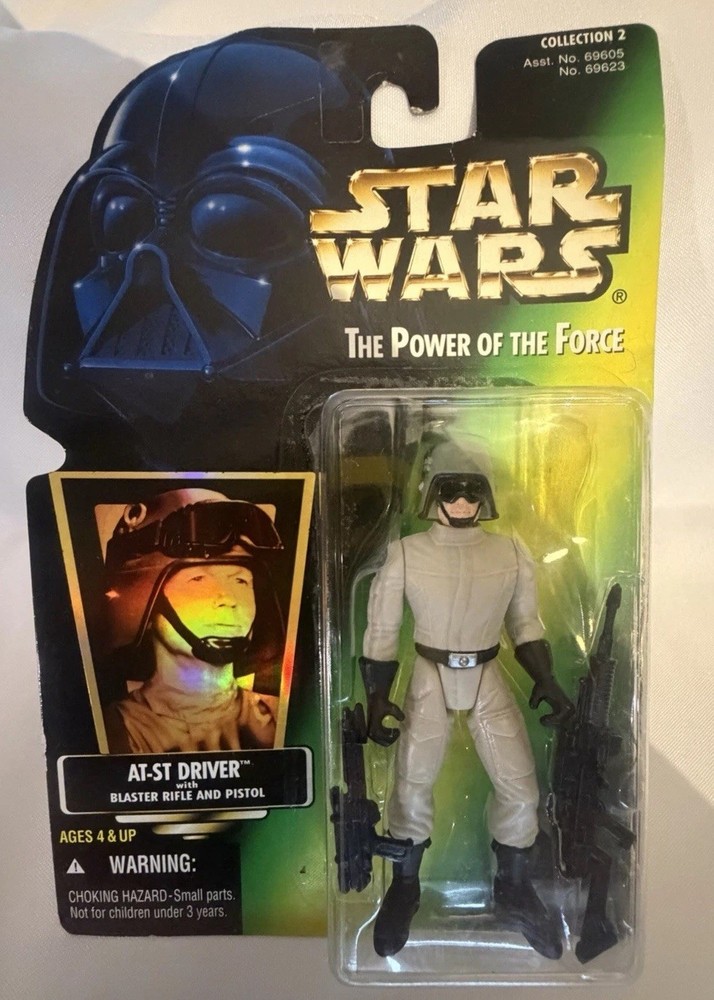 AT-ST Driver Star Wars POTF Green Card Action Figure 1996 Kenner NIP Holo