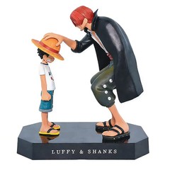 18cm OP Monkey D Luffy Four Emperors Shanks Straw Hat PVC Action Figure