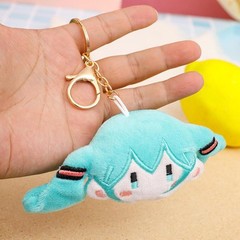 Hatsune Miku Cartoon Plush Doll Keychain Anime Modelling Plush Stuffed Doll