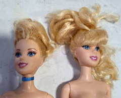 Lot of 2 Vintage 1999 Mattel Indonesia Blonde Barbie Doll Smooth Arm & Leg – 63